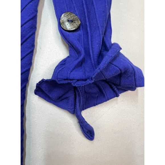 Soft Surroundings Blue Ribbed Cotton Tunic Top Size M - Picture 7 of 9